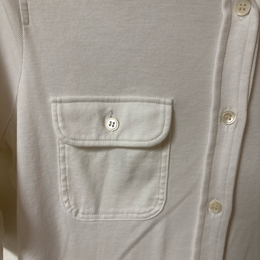 Frame Womens White Patch Pocket Utility Shirt Pima Cotton Small/P - Picture 7 of 12